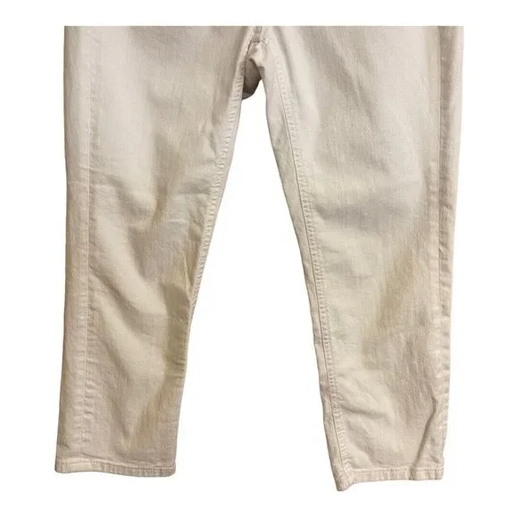 Boden Women Cropped White Jean 6P Solid Summer Denim Luxe Stretch Casual Preppy - Picture 6 of 13